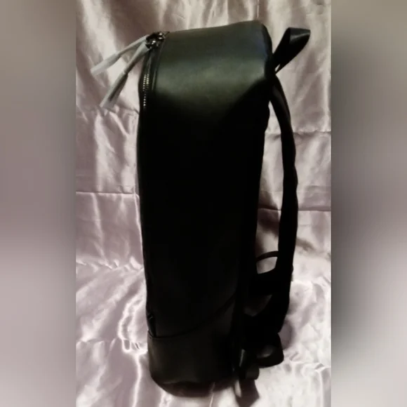 Black Leather Backpack - Picture 2 of 9